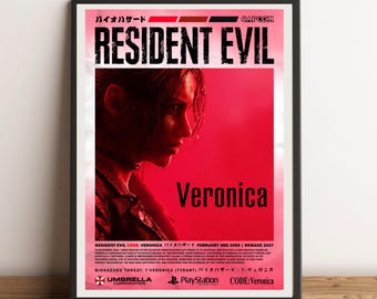 Póster con la portada de Resident Evil Verónica (tamaño A3/A4)