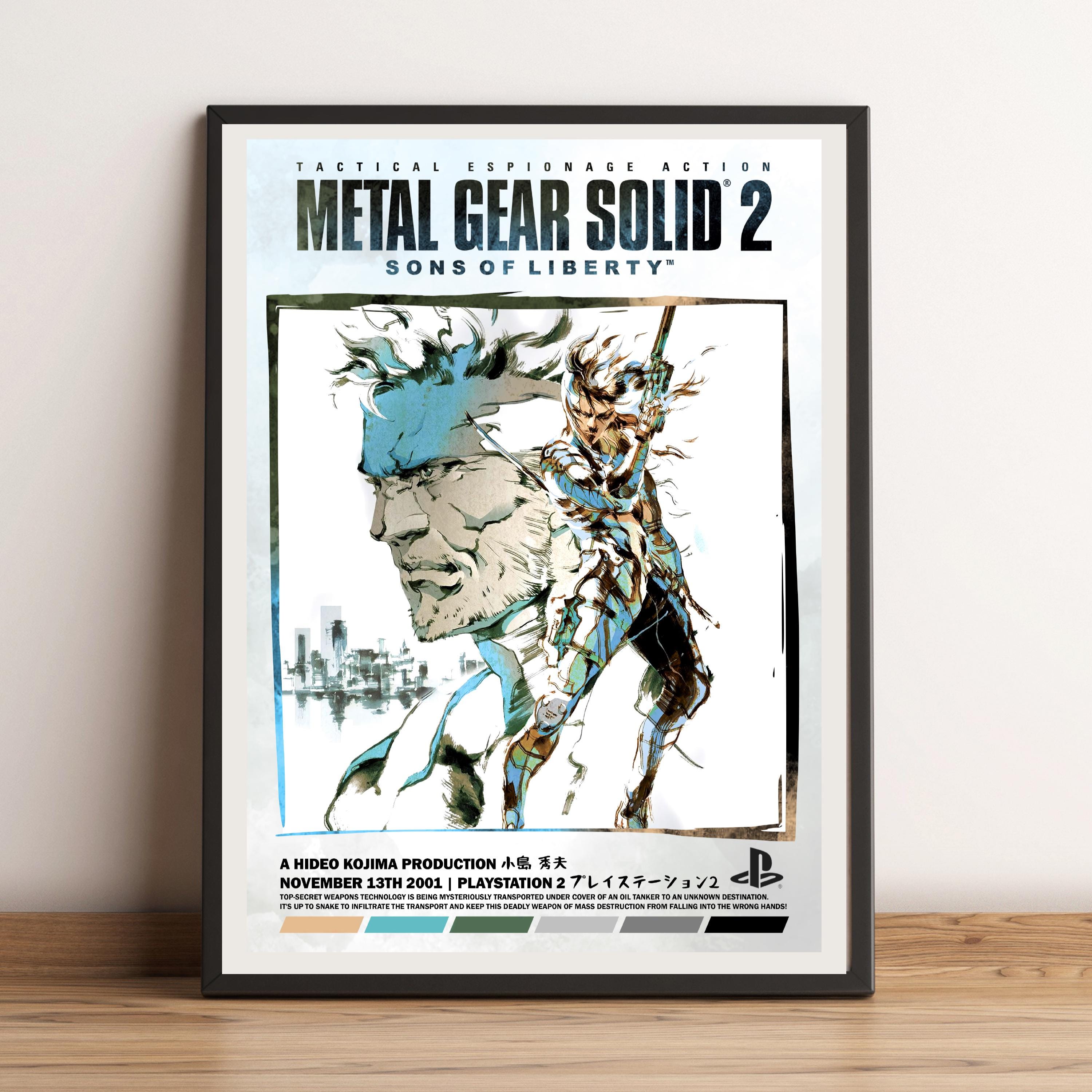 Metal Gear Solid 2 Cover Art Poster Print (sons of Liberty) - Etsy