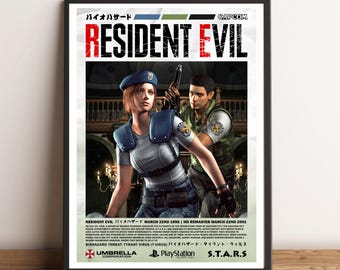 Impresión del póster de la portada de Resident Evil 1