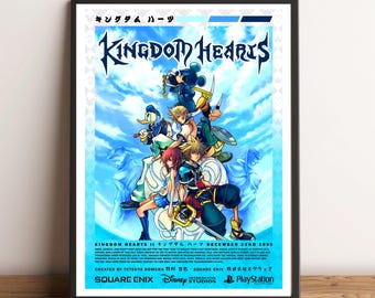 Póster con la carátula de Kingdom Hearts 2 (A4/A3)