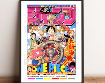 Impresión del póster de la portada del número 14 de One Piece Shonen Jump 2005
