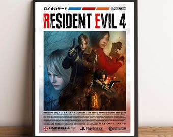 Impresión del póster de la portada de Resident Evil 4