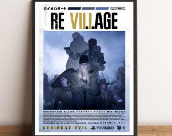 Impresión del póster de la portada de Resident Evil 8 Village