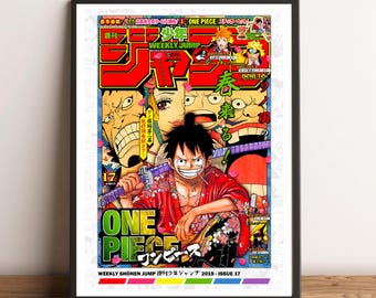 Póster impreso de la portada del número 17 de One Piece Shonen Jump 2019