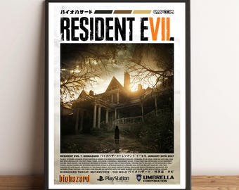 Impresión del póster de la portada de Resident Evil 7 Biohazard