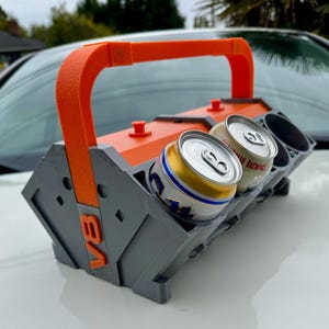 V4/V6/V8 Engine Beer/Soft Drink Ice Cooler - Durable ABS Plastic - Customizable Unique Gift - For 4, 6 or 8 Regular Sized Cans