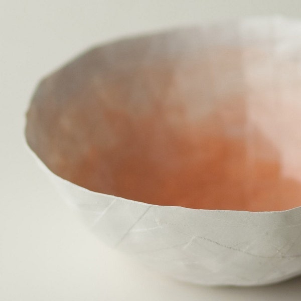 Small Peach Paper Bowl