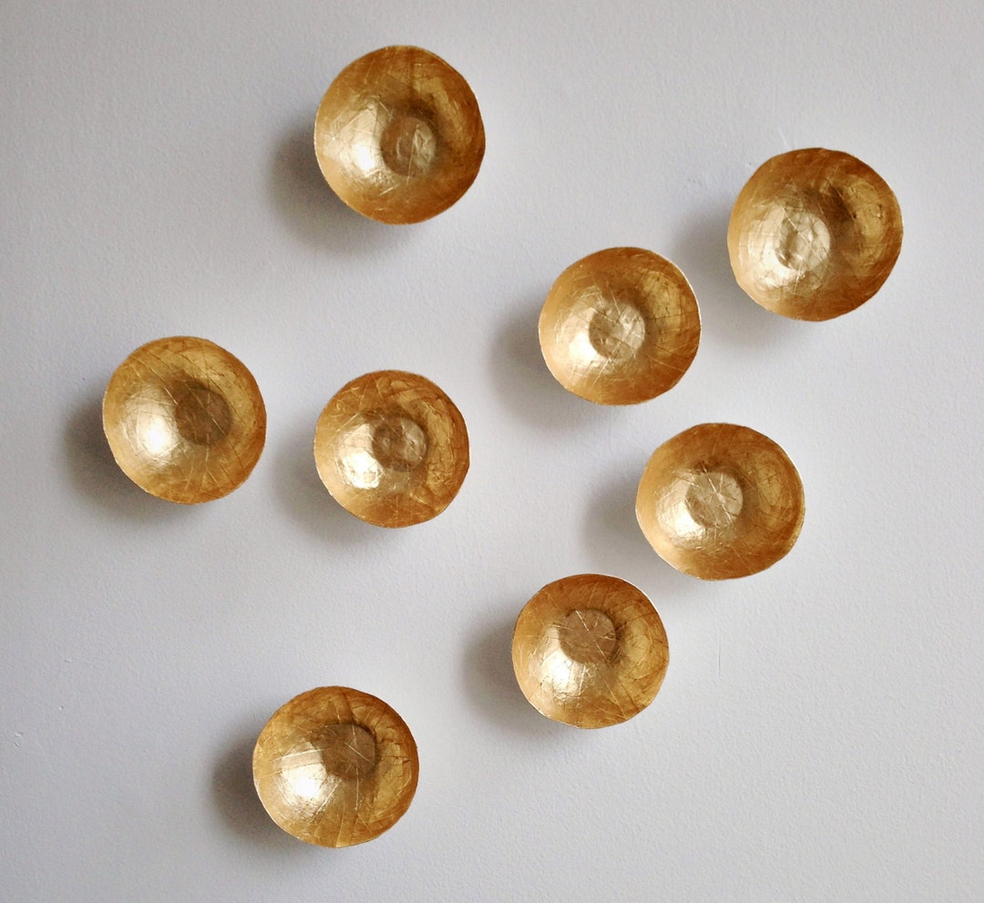 Collection of 8 Small Gold Paper Bowls Etsy