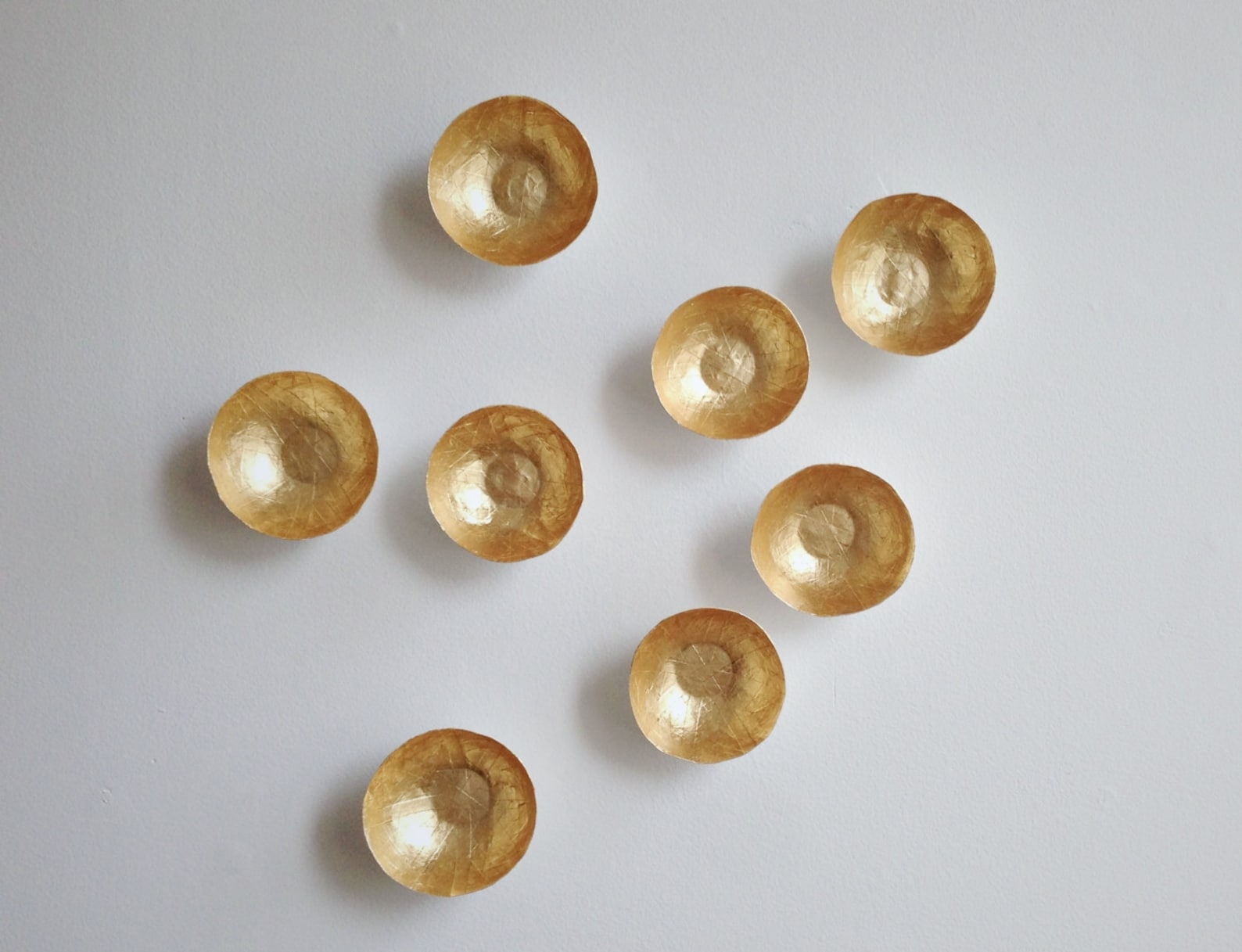 Collection of 8 Small Gold Paper Bowls Etsy