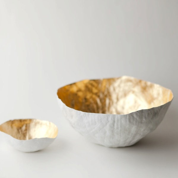 Large Gold Paper Bowl