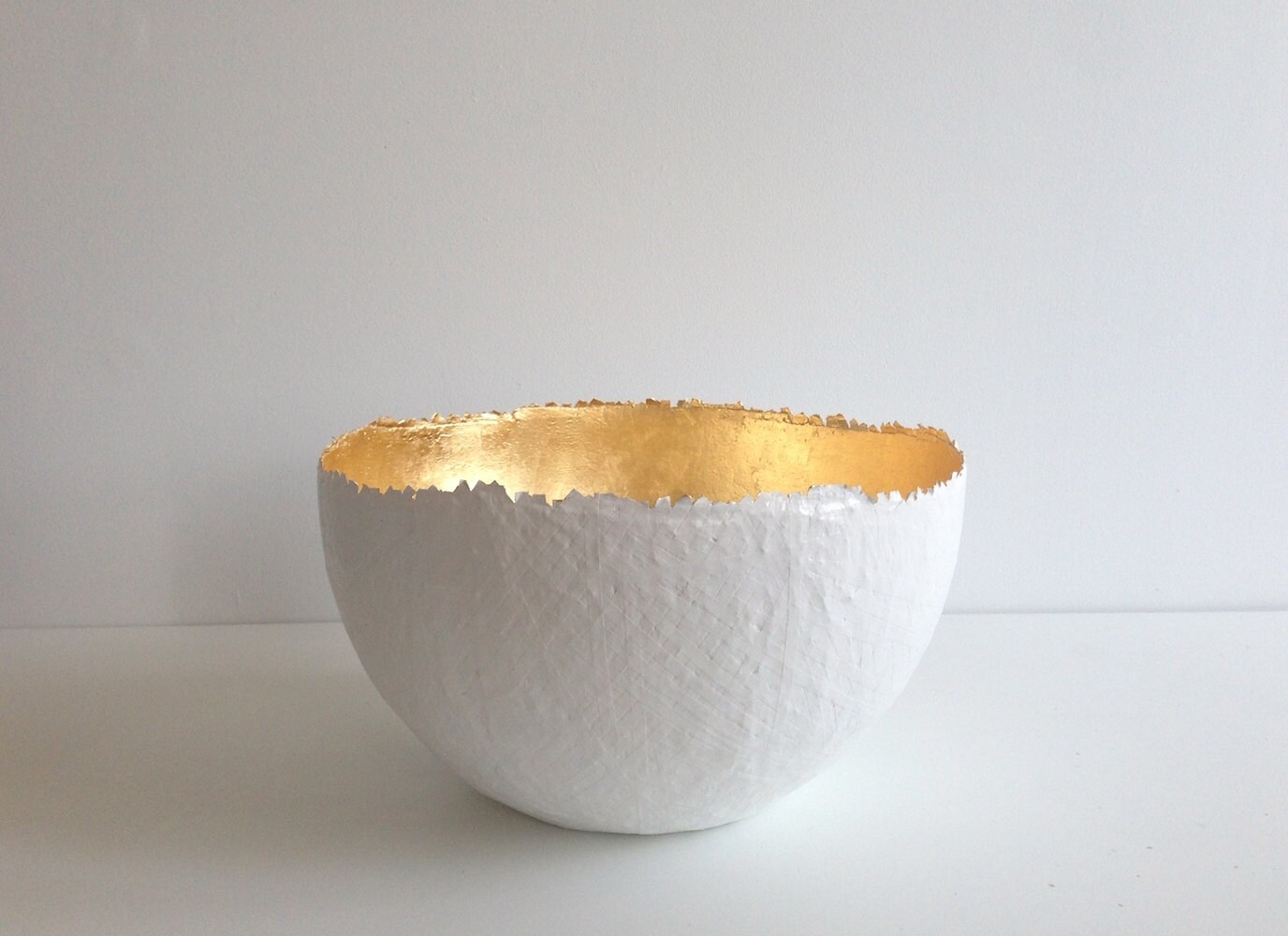 Gray With Gold Glass Bowl - Large main image 1