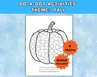 Do-A-Dot Marker Activity Set, Preschool Fine Motor Activities, Supports Occupational Therapy, Includes Tracing Letters, Fall Curriculum