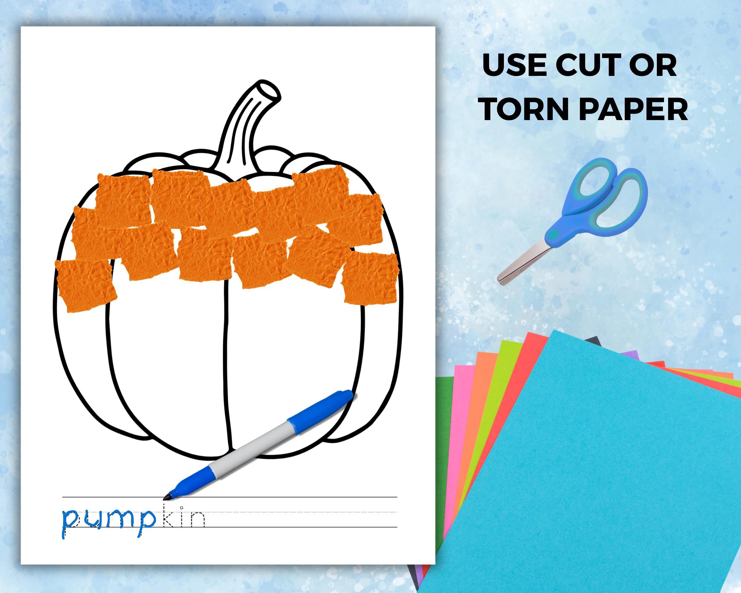 Torn Paper Activity Set, Preschool Fine Motor Activities, Supports ...