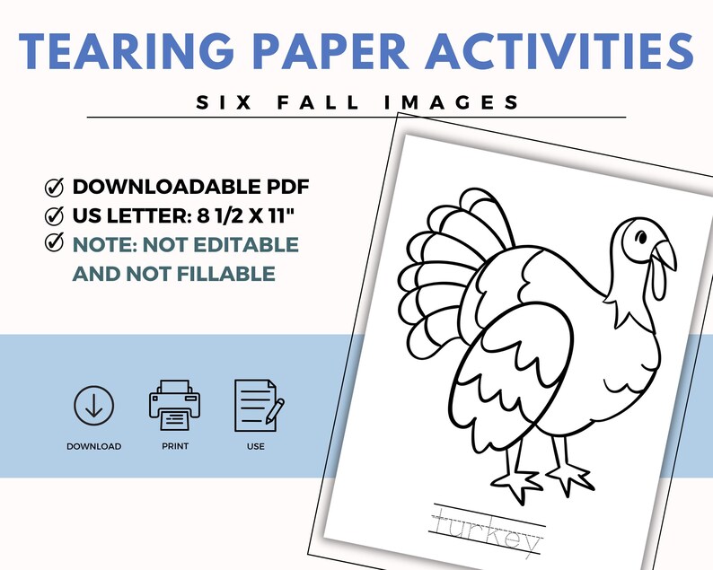 Torn Paper Activity Set, Preschool Fine Motor Activities, Supports ...