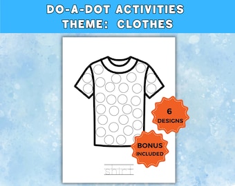 Do-A-Dot Marker Activity - Clothing Set, Preschool Fine Motor Activities, Occupational Therapy, Includes Tracing Letters, Fall Curriculum