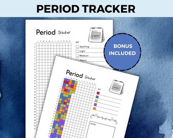 Period Tracker, Year in Pixels, Bullet Journal, Women's Wellness Tracker, Yearly Tracked, Menstrual and Fertility Tracker, Planner Template