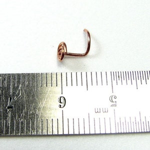 Nose screw stud Copper Spiral 22 gauge image 3
