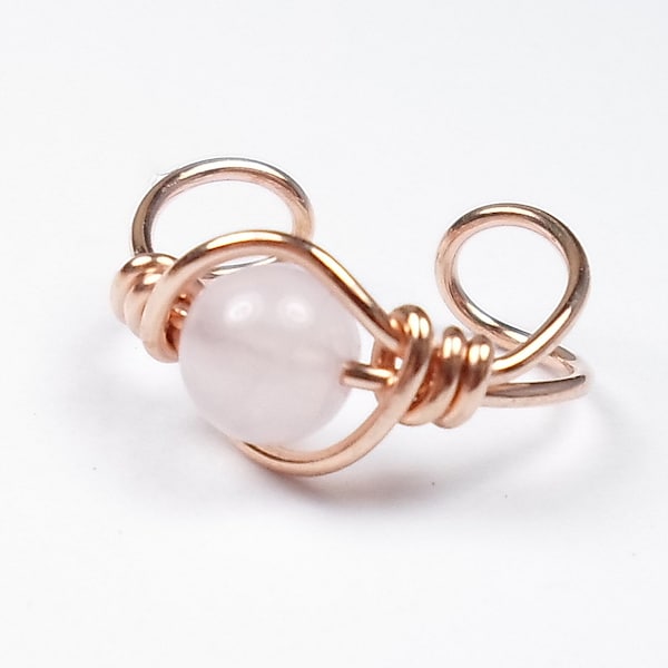 Ear Cuff 14k Rose Gold Filled and Rose Quartz jewelry - your choice of over 50 gemstones or crystals non pierced cartilage earring