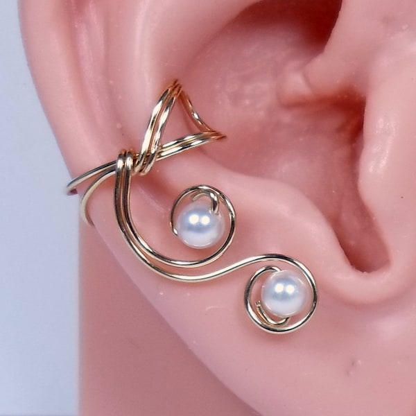 Elegant Ear Cuff 14k Gold Filled Ear Cuff  Rose Gold Ear Cuff Ear Jacket wrap Gold Ear Cuff Non pierced earring cartilage