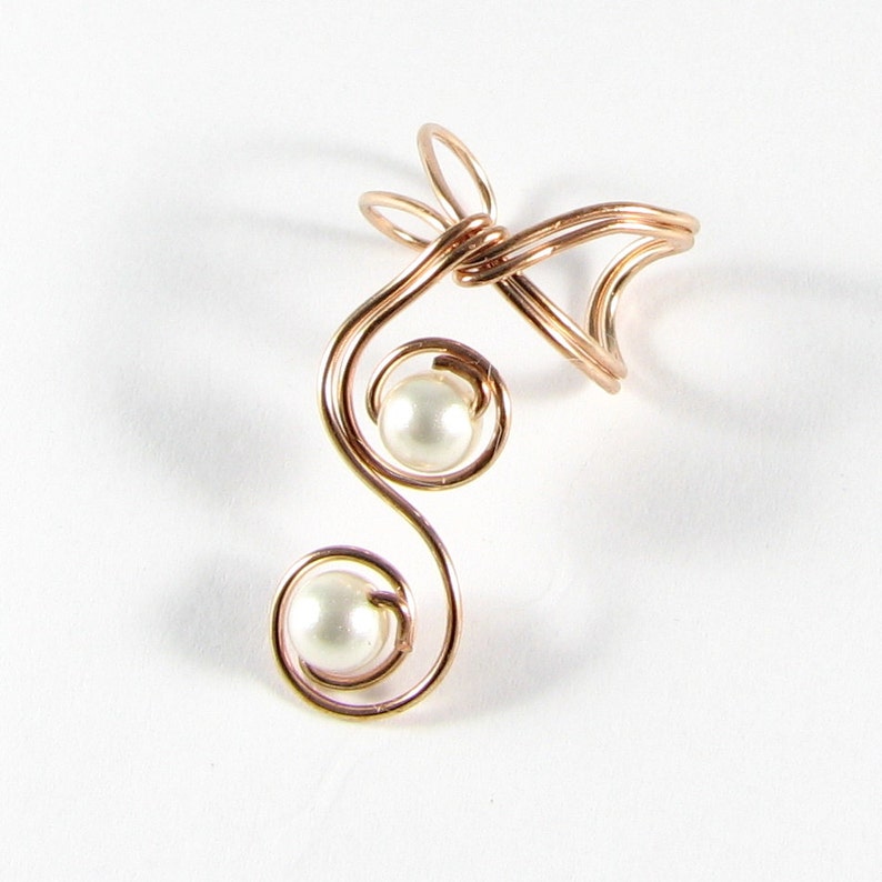 Elegant Ear Cuff 14k Gold Filled Ear Cuff Rose Gold Ear Cuff Ear Jacket wrap Gold Ear Cuff Non pierced earring cartilage image 3