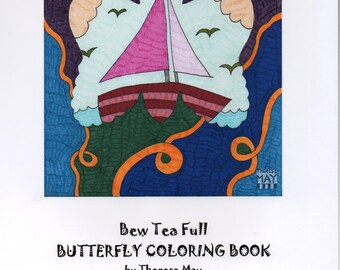 BewTeaFull Butterfy Coloring Book