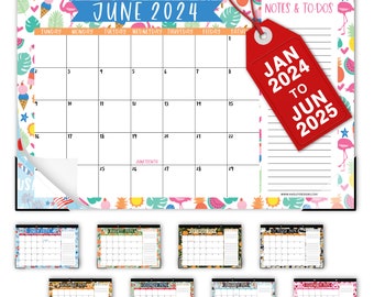 Doodle Large Desk Calendar 2024-2025 - Desk Calender 2024 Monthly, Desktop Calendar 2024-2025, Desk Planner 2024 Calendar Desk