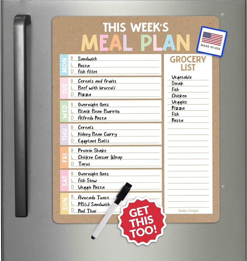 rustic-weekly-dinner-menu-board-for-kitchen-magnetic-meal-planner-for