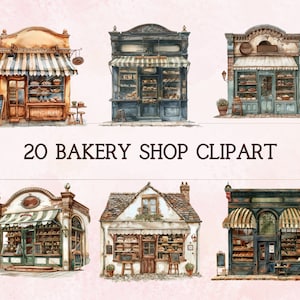 Frische Bäckerei Bild Clipart l Druckbare Bake Store Aufkleber Transparenter Hintergrund l Herunterladbares Clip Art Design l Kommerzielles Journaling