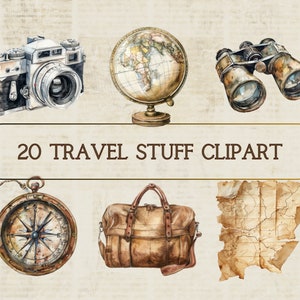 Vintage reisspullen ontwerp digitale clipart l afdrukbare oude textuur sticker downloaden l transparante achtergrond commerciële plakboek dagboek