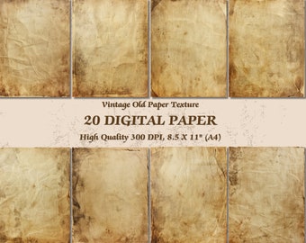 Alte Papierbeschaffenheit Vintages digitales Papier l Druckbarer Schmutzgefühl-Hintergrund l leerer Entwurf für Journal l Scrapbooking-kommerzielle Nutzung