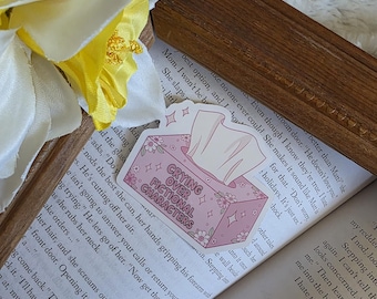Crying Over Fictional Characters Sticker: Bookish Vinyl Decal