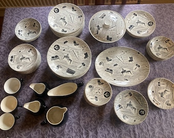 Zestaw obiadowy Ridgway Homemaker z lat 60. XX wieku