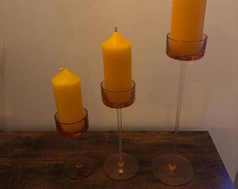 Zestaw 3 zabytkowych świeczników Wedgewood Brancaster