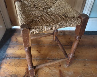 Seagrass weave stool