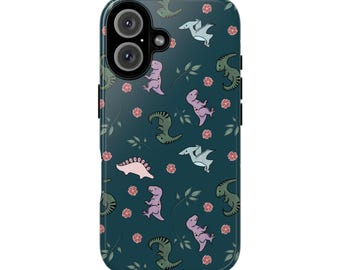 Dinosaur Phone Case - Cute Dino Design, Tough Cases for Kids, Gifts for Dinosaurs Lovers, Birthday Presents, Fun Accessories