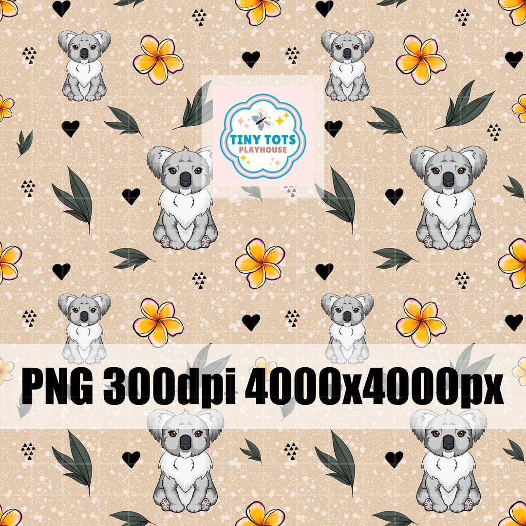 Aussie Dreamscape | Koala Seamless Pattern | Eucalyptus Leaves ...