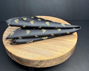 Triforce Pocket Square: Black & Gold Legend Style