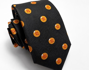 Yellow Star Orb Tie, Black Pattern Necktie, Fantasy Inspired Men’s Tie, Unique Wedding Tie, Gift for Him, Geek Formal Accessory