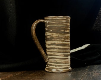 Large 16 Ounce Coffee Mug/Tea Mug/Beer Mug/Rustic/ Stoneware Clay Pottery/Gift for Him