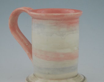 Colorful Red Purple Yellow and Green Pastel Pottery Mug On Sale