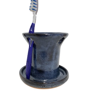 Cream and Black Toothbrush Holder-Ready to Ship