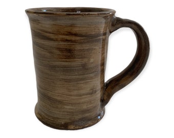 12 Ounce Rustic Ceramic Mug-Ancient Look-Wheel Thrown Pottery Ready to Ship