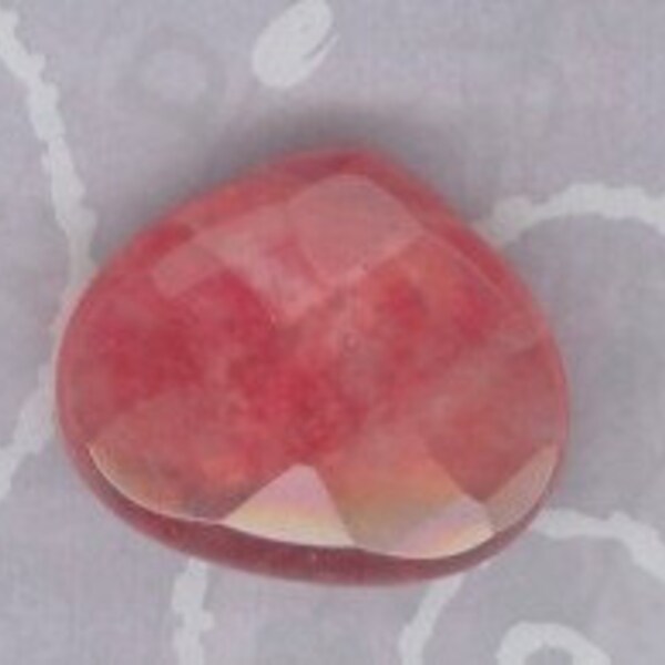 Cherry Quartz Faceted Teardrop