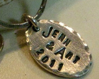 Personalized Fine Silver Ovals