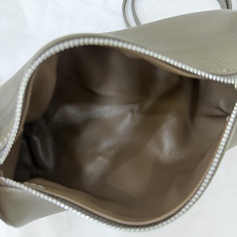 90s Leather Pouch, 90s Bag, Women's Small Top Handle Bags, Mini Tote Bags image 8