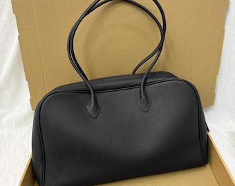 Genuine Leather Tote Bag, Slouchy Style Tote Bag, Everyday Handbags