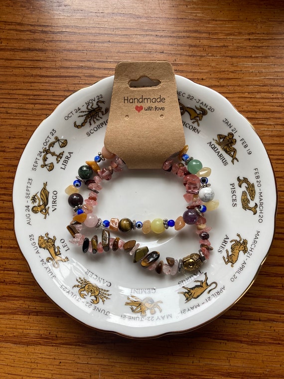 Enchanted Natural Gemstone Evil Eye & Buddha Bracelet/ Anklet Set