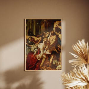 Massacre of the Innocents by Peter Paul Rubens Painting Poster | Large Wall Art Gift | Print | Renaissance | 24&quot; x 36&quot; |