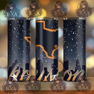 Houston Rep Baseball PNG for skinny tumbler