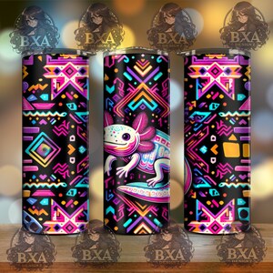 Axolotl PNG for sublimation skinny tumbler